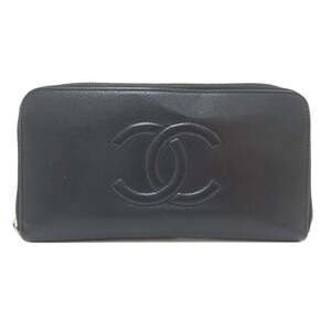 CHANEL Black Logo Wallet